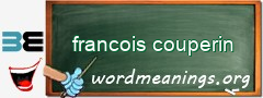 WordMeaning blackboard for francois couperin